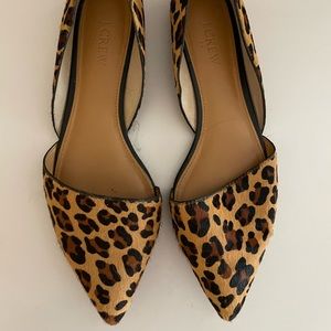 JCrew leopard flats. 9 1/2. Like new.